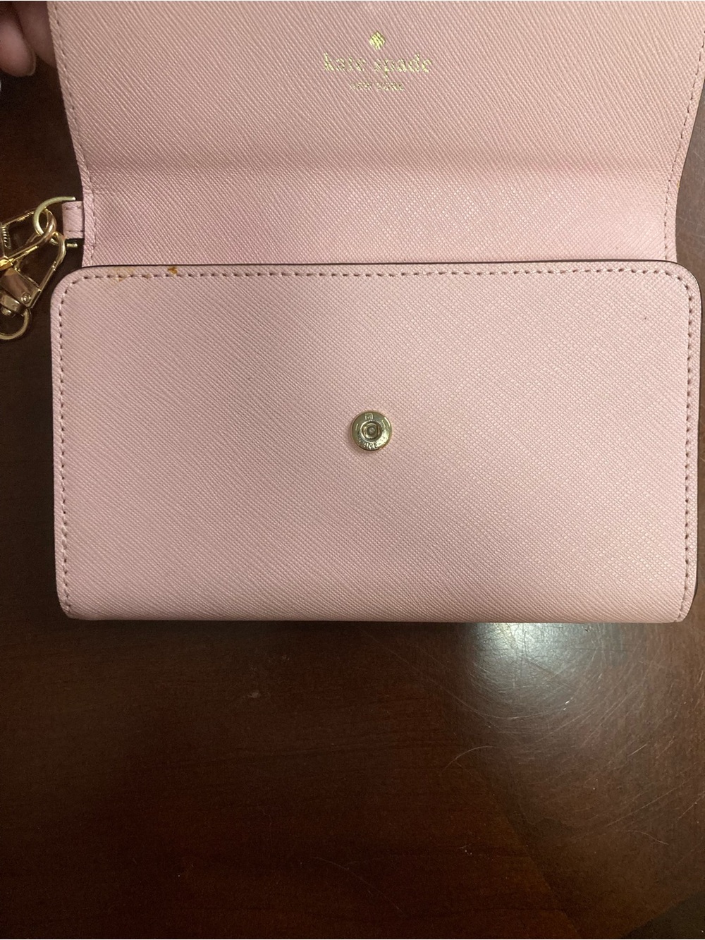 Kate Spade New York Cedar Street Tri-Fold Saffiano Leather Wallet On Chain NWOT - Picture 11 of 14